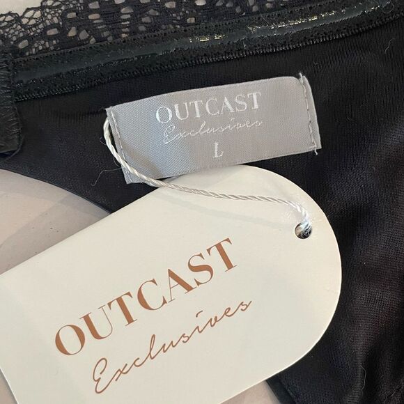 Outcast Exclusives Strapless Black Mini Dress Size Large - Picture 4 of 9